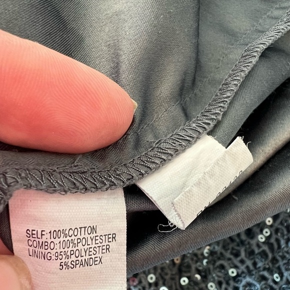 Kay Unger Grey Sparkle Jagged Edge Sheath Dress - Picture 16 of 16